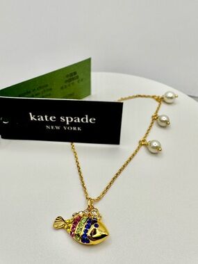 NEW Kate Spade What a Catch Mini Fish 🐟Pendant Necklace
